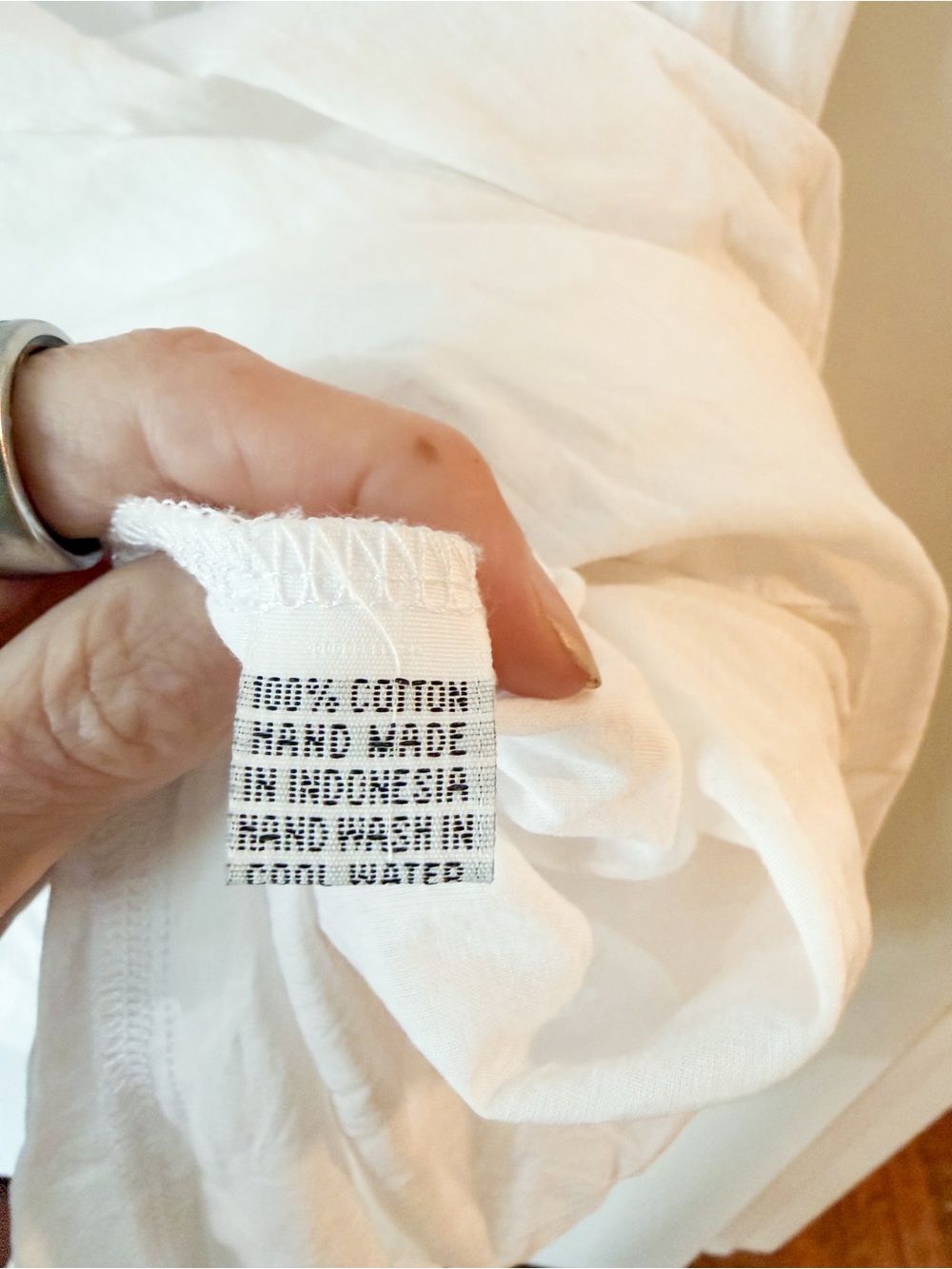 Laneway the Label Vintage Cotton Gown in Ivory White Size S/M - Picture 10 of 16